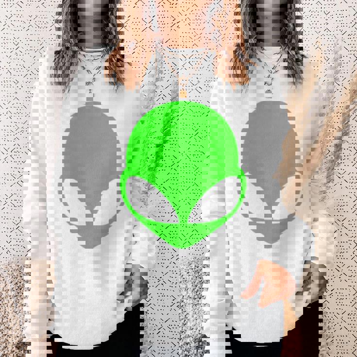 エイリアンヘッド グリーンフェイス ファニービリーブ Ufo ヒューマンコスチューム Edm 長袖tシャツ スウェットシャツ 彼女への贈り物