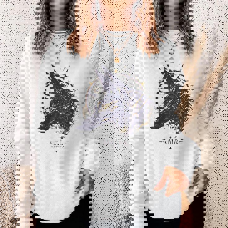 エジプト古代-面白いクールな神々 エジプトアヌビス スウェットシャツ 彼女への贈り物