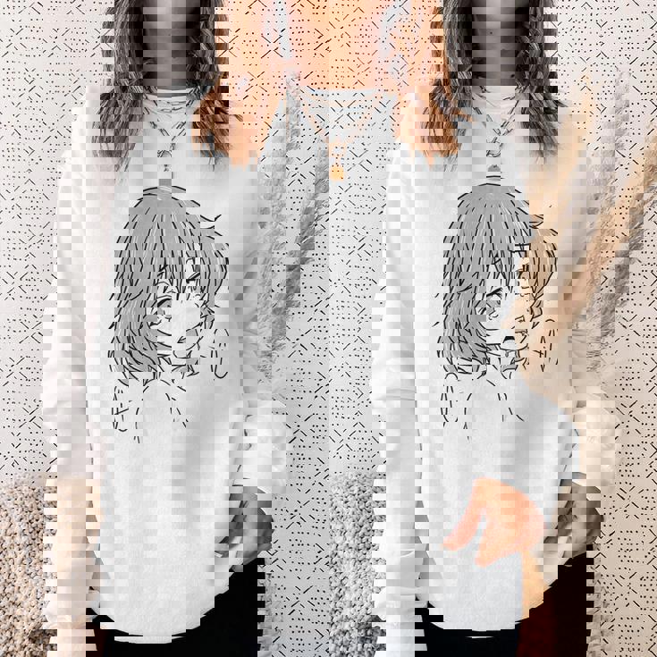 エッチ変態シャツ オタクガール ワイフアヘ顔 快感 スウェットシャツ 彼女への贈り物