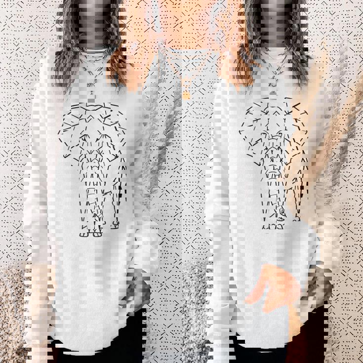 エレファントtシャツ、幾何学象クッション象 スウェットシャツ 彼女への贈り物