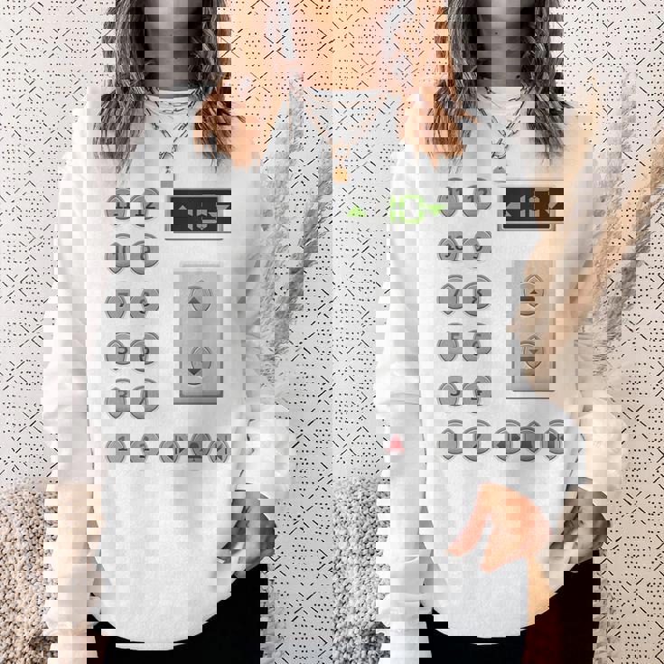 エレベーターボタン おもしろエレベーター スウェットシャツ 彼女への贈り物