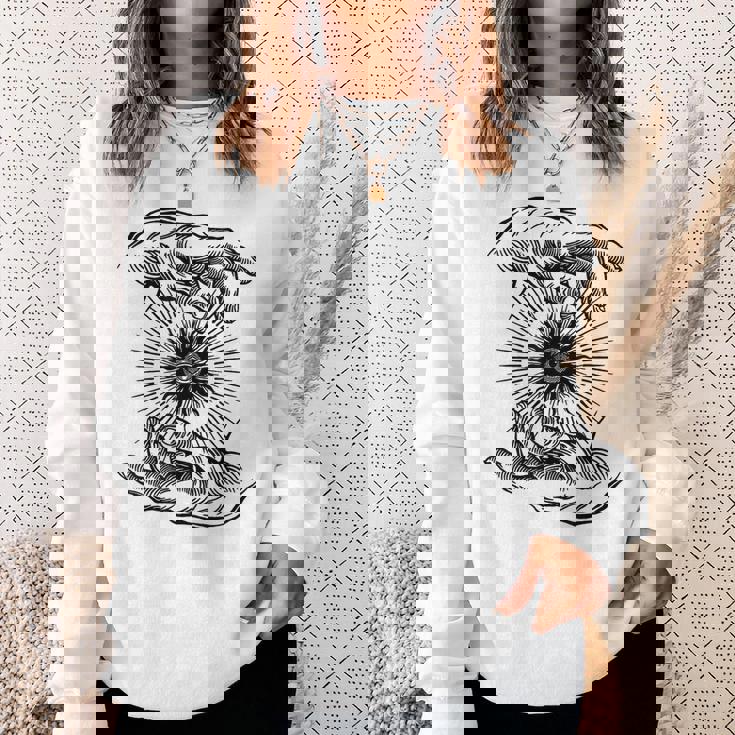 オカルトアイズ As Aboveo Below Witchcraft 異教 ゴシック グランジ スウェットシャツ 彼女への贈り物