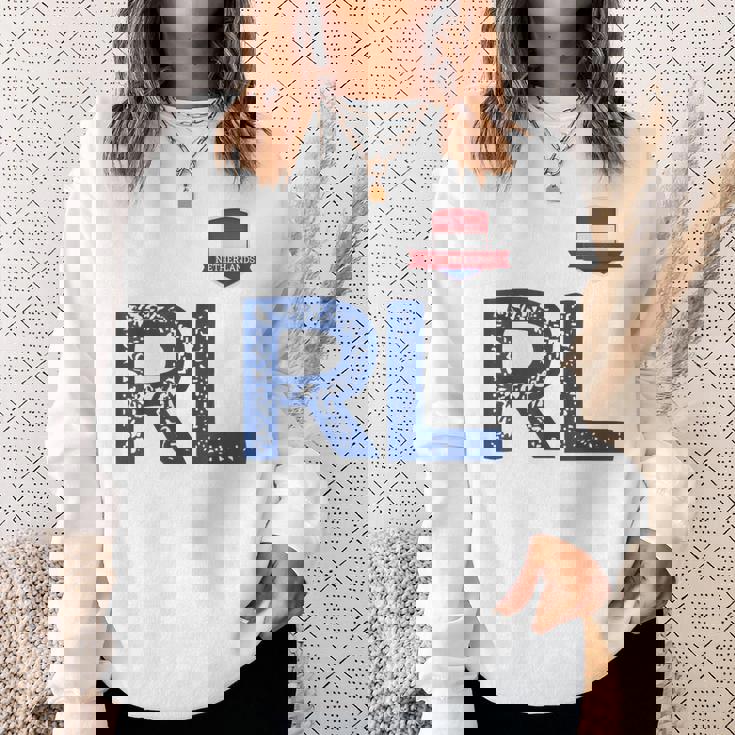 オランダ オランダ 人間の旗 文字 R And L Nederland スウェットシャツ 彼女への贈り物