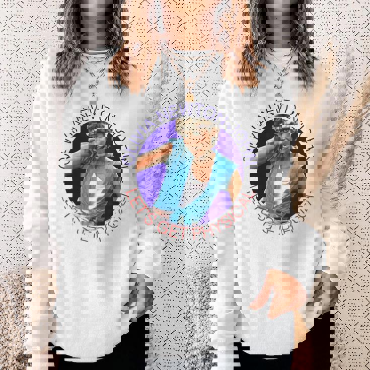 オリビア・ニュートンジョン レッツ・ゲット フィジカルサークル 写真 スウェットシャツ 彼女への贈り物