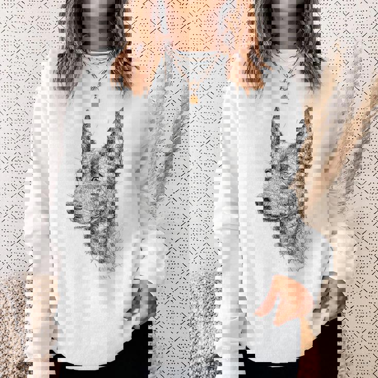 オーストラリアンケルピー 犬 モチーフ ペット アートワーク オーストラリアンケルピー スウェットシャツ 彼女への贈り物