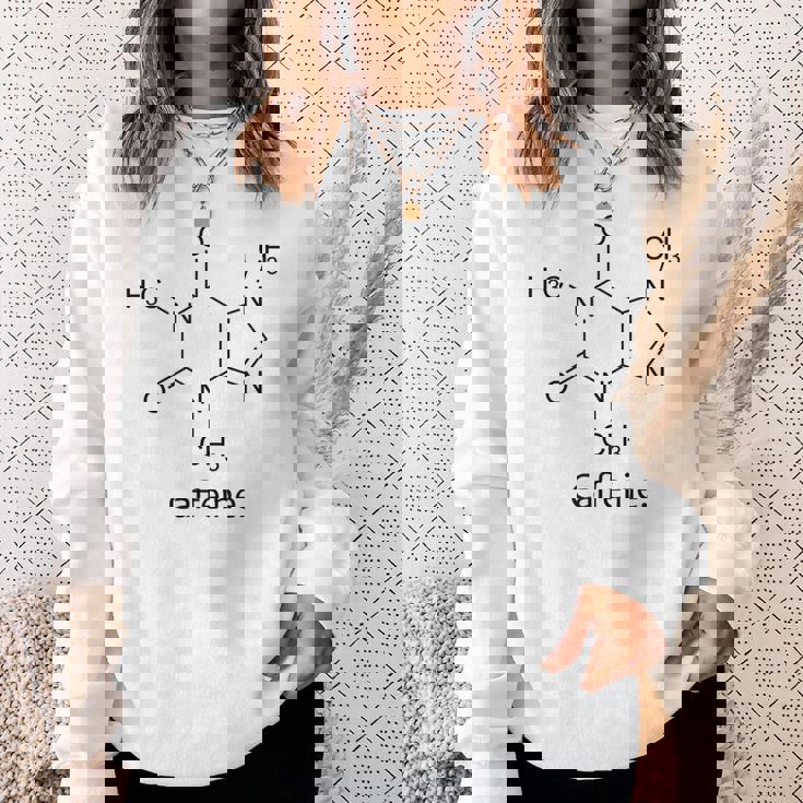 カフェインシャツ 化学構造 分子化学 コーヒー スウェットシャツ 彼女への贈り物