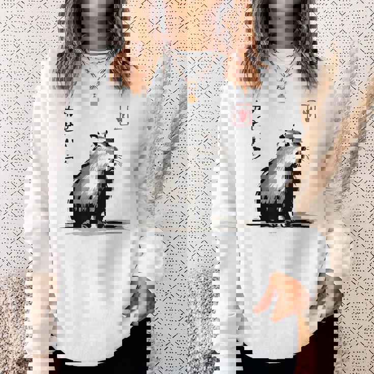 カワイイカピバラ アニメ 日本のストリートウェア おもしろカピバラ スウェットシャツ 彼女への贈り物