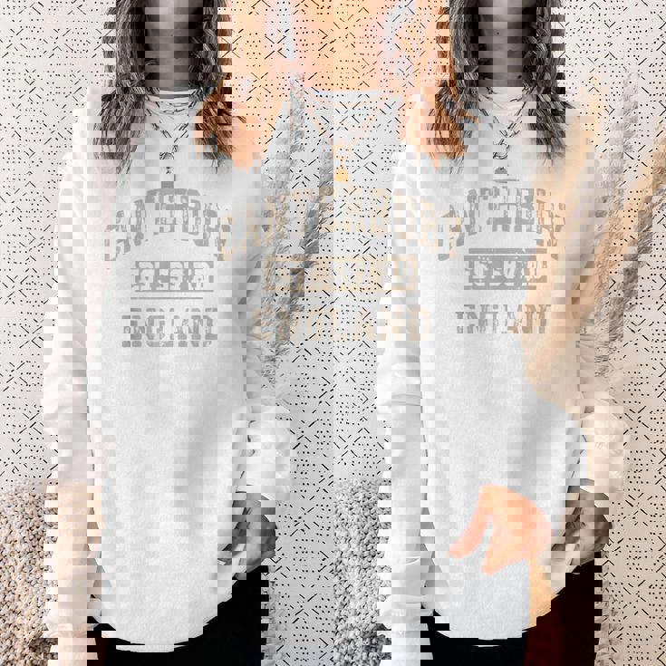 カンタベリー イングランド Uk Est Year Athletic Beige Distressed スウェットシャツ 彼女への贈り物