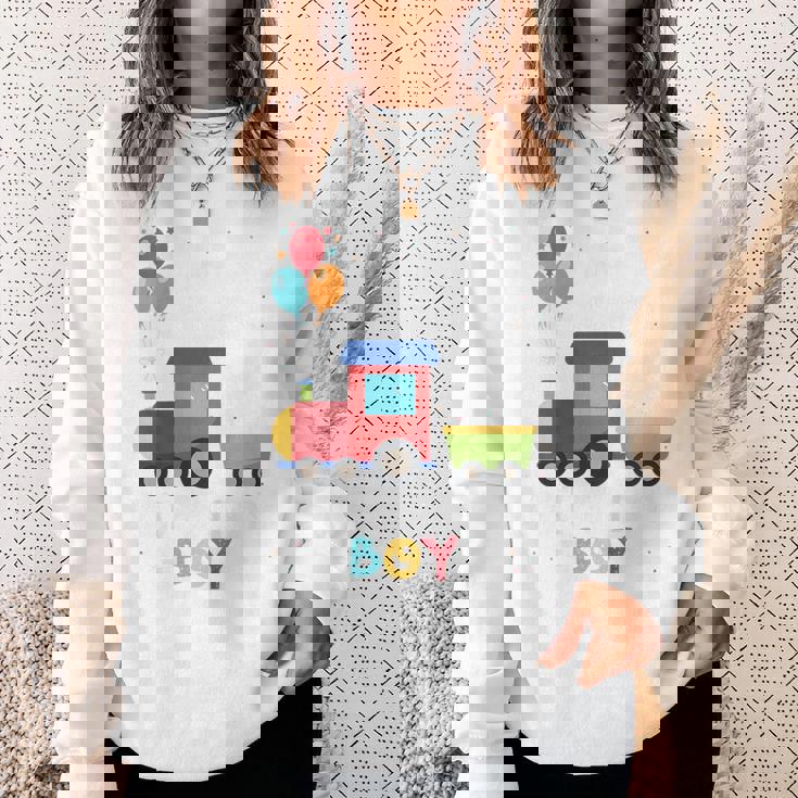 キッズ かっこいいチュー 3歳バースデーボーイ可愛い電車好き スウェットシャツ 彼女への贈り物