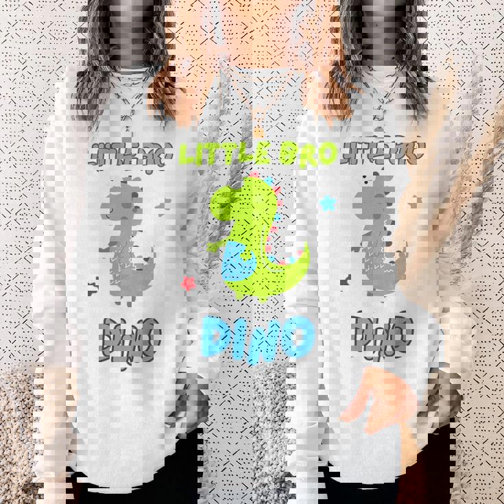 キッズ マッチング Little Bro Dino & Big Bro Dino スウェットシャツ 彼女への贈り物