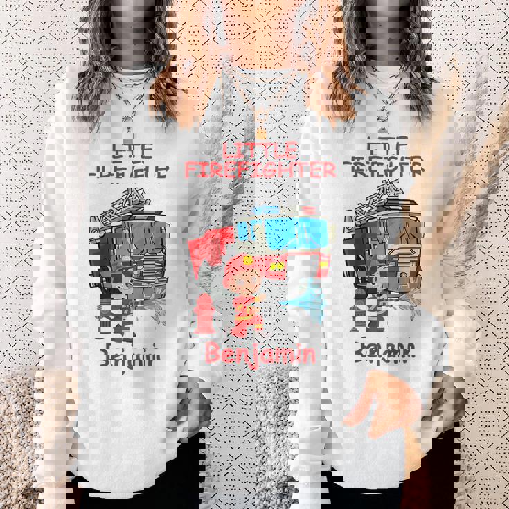 キッズ 消防署の消防車 小さな消防士ベンジャミン スウェットシャツ 彼女への贈り物