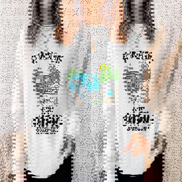 キャンプ 楽しい キャンピング 面白い キャンプファイヤー キャンピングカー 旅 スウェットシャツ 彼女への贈り物