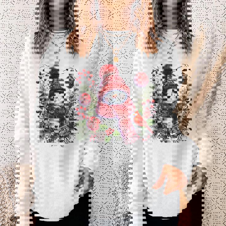 クリスマスの雪だるま スウェットシャツ 彼女への贈り物