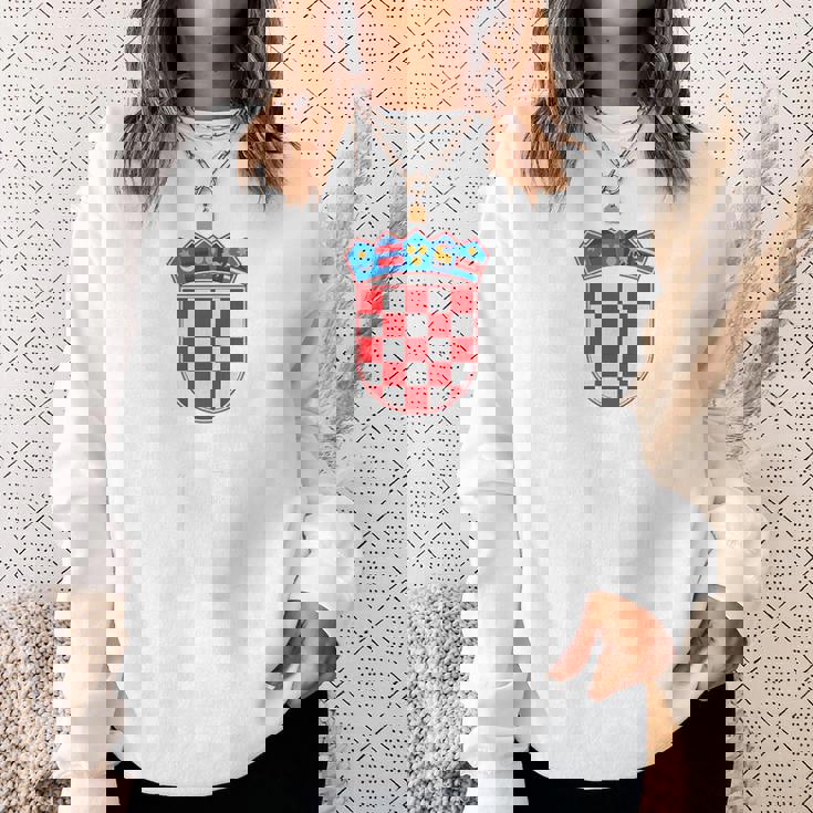 クロアチア ヴィンテージ クロアチア国旗tシャツ スウェットシャツ 彼女への贈り物