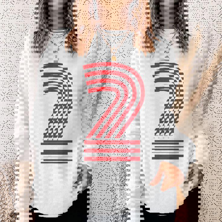 クールなレトロなレタリングジャージ、背番号2 Two Dos スウェットシャツ 彼女への贈り物