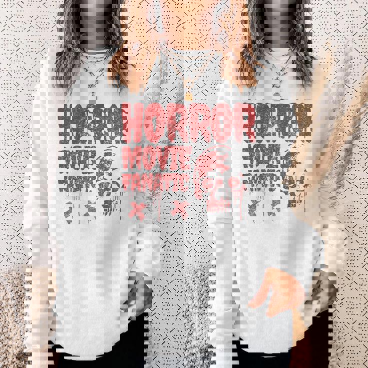 グランジー ダメージ加工 ホラー映画 ファン 赤 グラフィック 怖い頭蓋骨 長袖tシャツ スウェットシャツ 彼女への贈り物