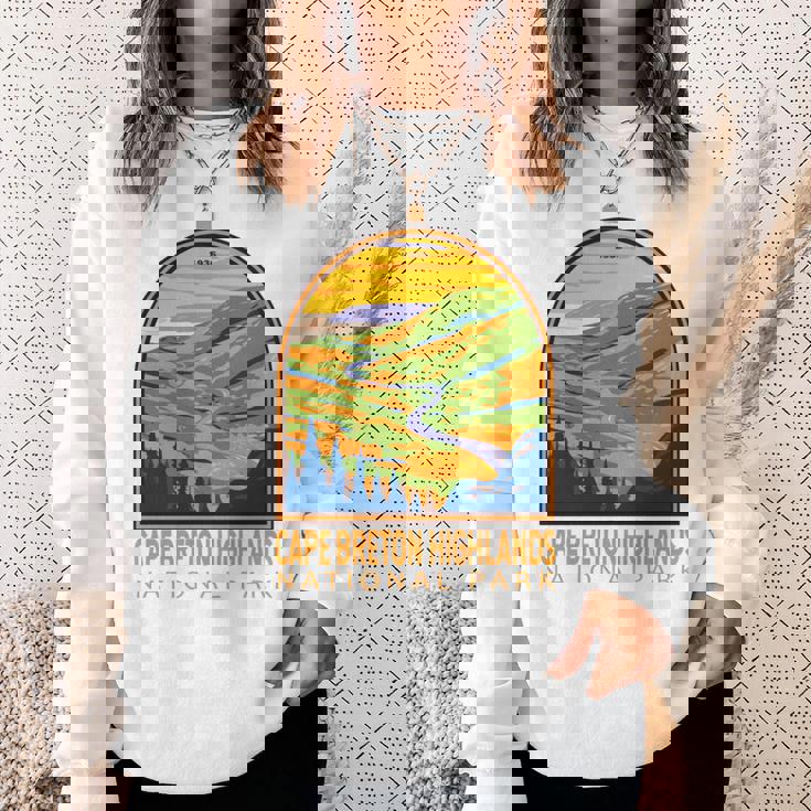 ケープブレトンハイランズ国立公園 カナダヴィンテージエンブレム 長袖tシャツ スウェットシャツ 彼女への贈り物