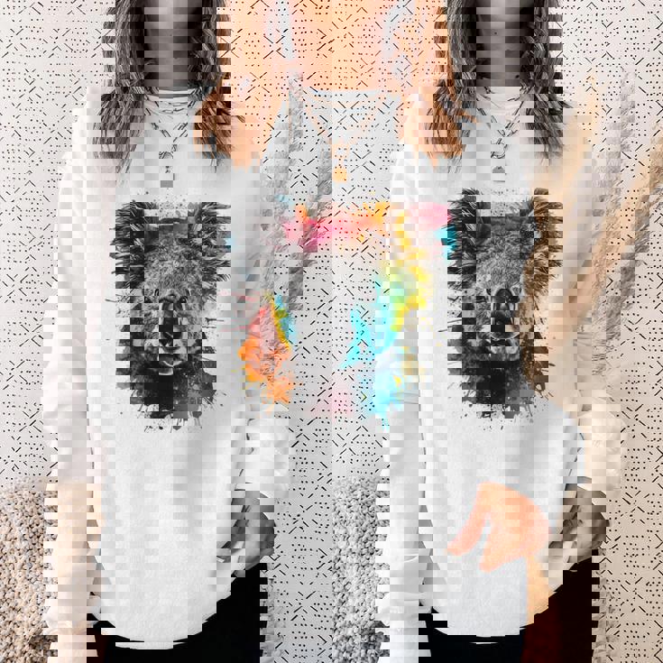 コアラ アートワーク カラフル アートアニマル コアラ スウェットシャツ 彼女への贈り物