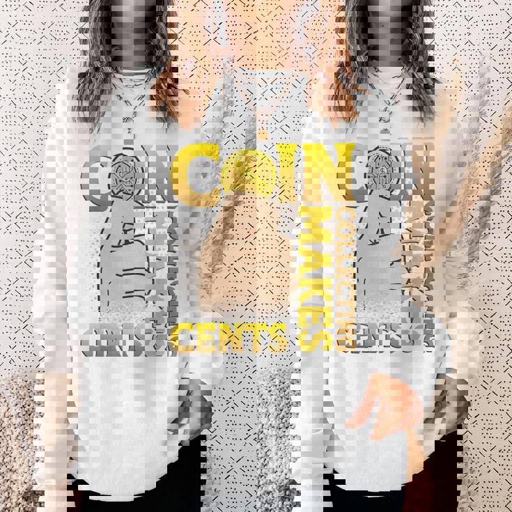 コイン収集はセント硬貨を集めるコインコレクター スウェットシャツ 彼女への贈り物