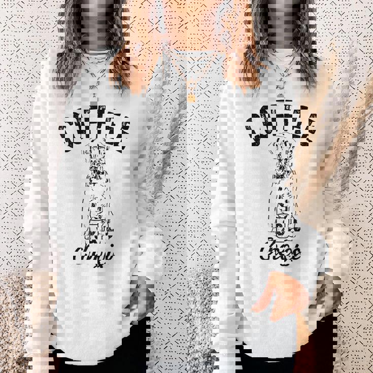 コーヒーとチェシー犬 チェサピークベイレトリーバー 子犬 スウェットシャツ 彼女への贈り物