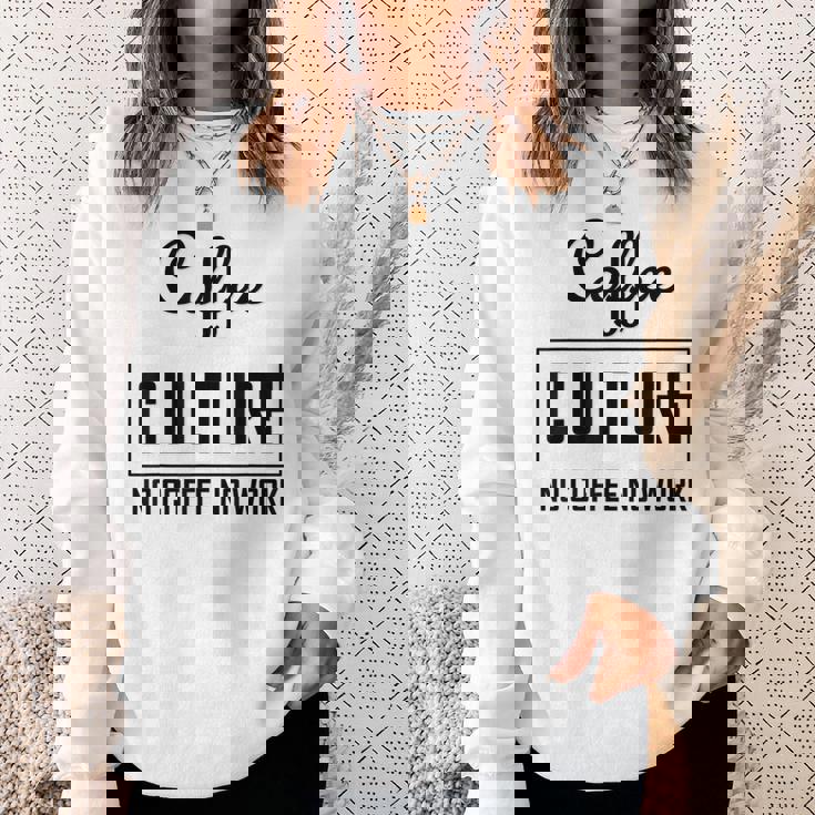 コーヒー文化 コーヒーなし 仕事なし スウェットシャツ 彼女への贈り物