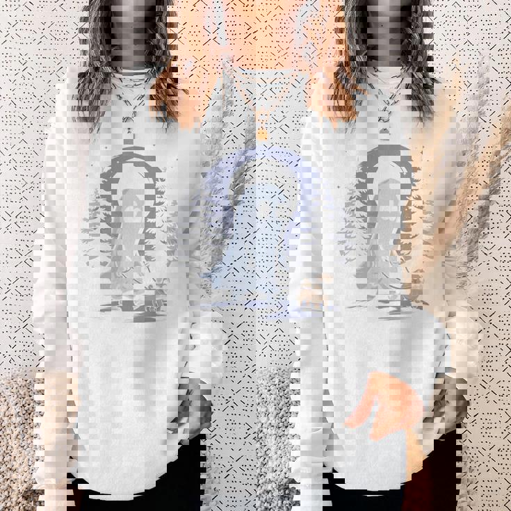 ゴースト 犬 散歩 面白い ハロウィン コスチューム パーティー パグ愛好家 長袖tシャツ スウェットシャツ 彼女への贈り物