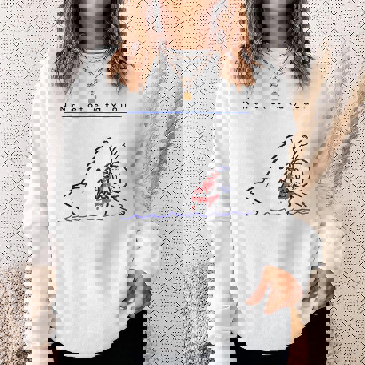 サメのことわざ ブラックユーモア Nice To Eat Yo スウェットシャツ 彼女への贈り物