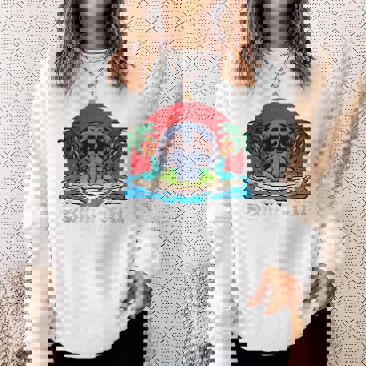 サンタクルーズ カリフォルニア ヴィンテージ レトロ 長袖tシャツ スウェットシャツ 彼女への贈り物