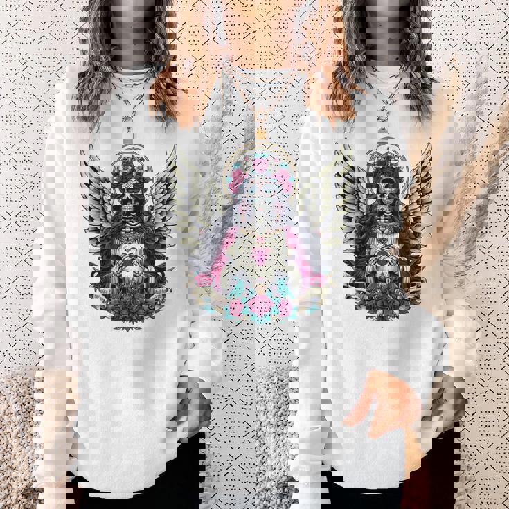 サンタ・ムエルテ 長袖tシャツ スウェットシャツ 彼女への贈り物