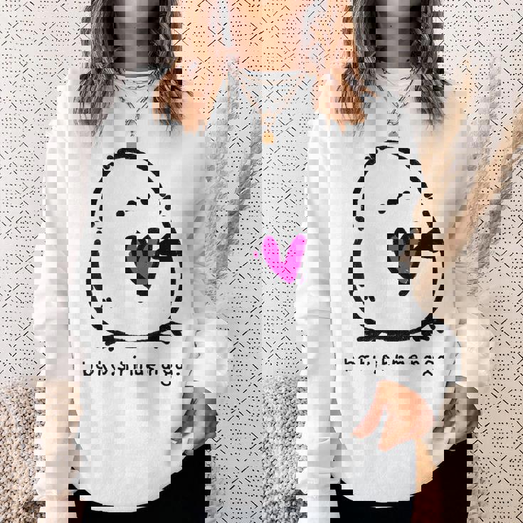 シマエナガ 北海道 雪の妖精 可愛い ぼく、シマエナガ。 愛 スウェットシャツ 彼女への贈り物