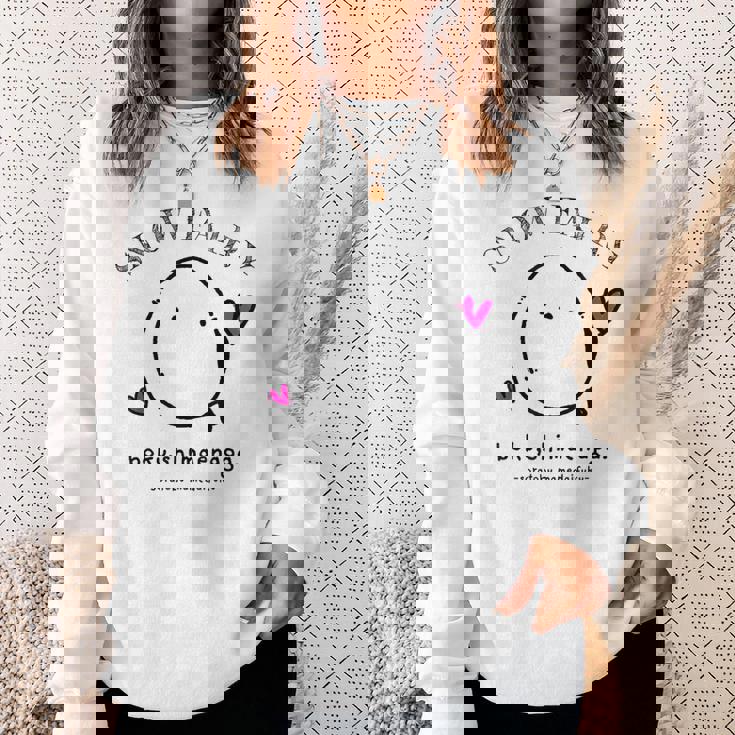 シマエナガ 北海道 雪の妖精 可愛い もふもふ ハート スウェットシャツ 彼女への贈り物