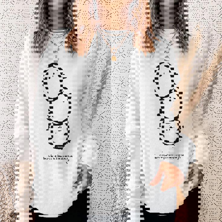 シマエナガ 北海道 雪の妖精 可愛い もふもふ 団子 スウェットシャツ 彼女への贈り物