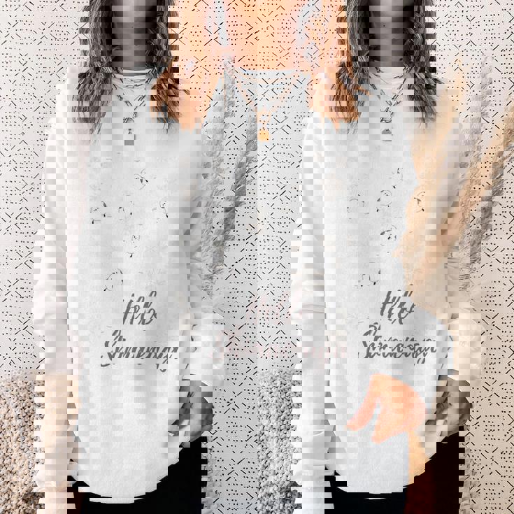 シマエナガの雪の結晶 スウェットシャツ 彼女への贈り物