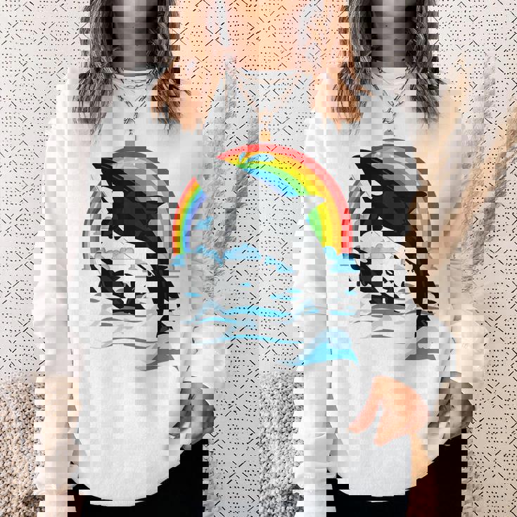 シャチ。シャチホエールウォッチング スウェットシャツ 彼女への贈り物