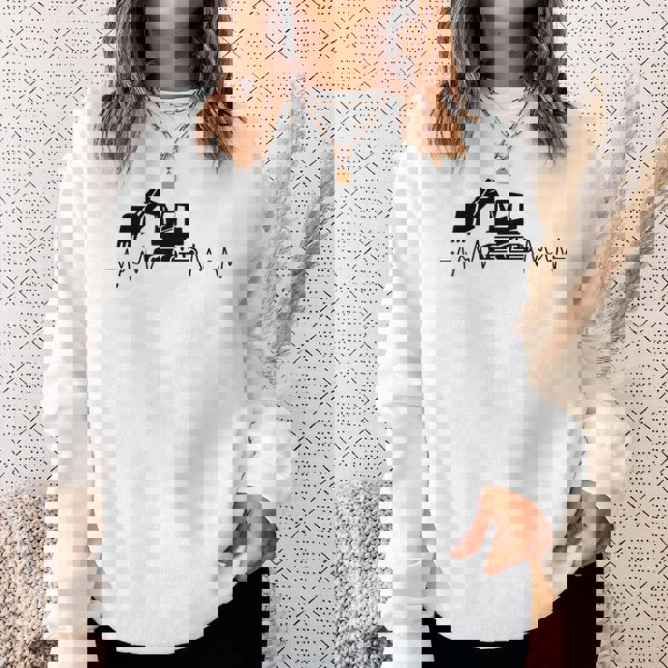 ショベル ハートビート 重機 オペレーター ハートビート スウェットシャツ 彼女への贈り物