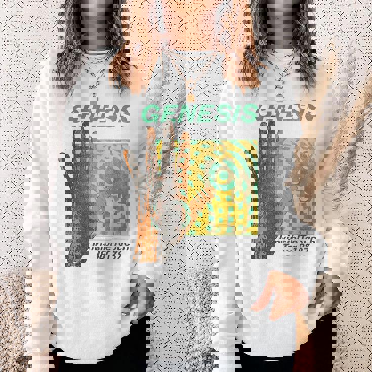 ジェネシスインビジブルタッチツアーロックバンドミュージック スウェットシャツ 彼女への贈り物