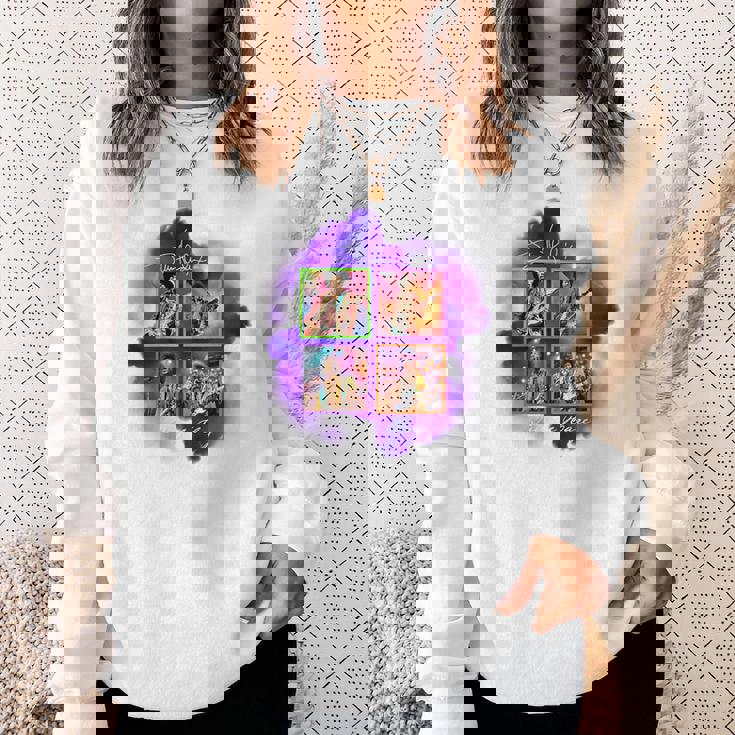 ジミヘンドリックス_004_Back Printed スウェットシャツ 彼女への贈り物