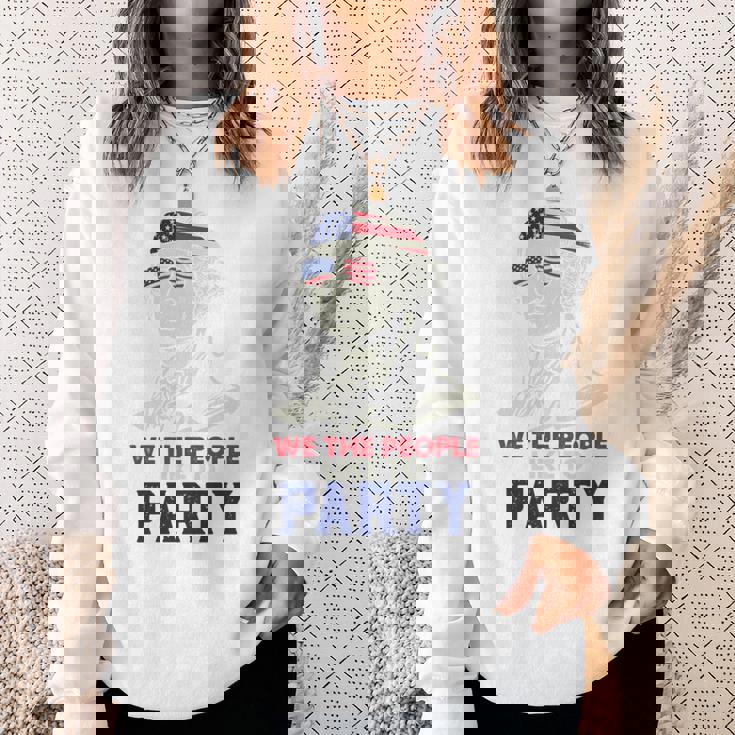 ジョージ・ワシントン ファンスターズ ストリップ アメリカ国旗 7月4日 ペイトリオット 長袖tシャツ スウェットシャツ 彼女への贈り物