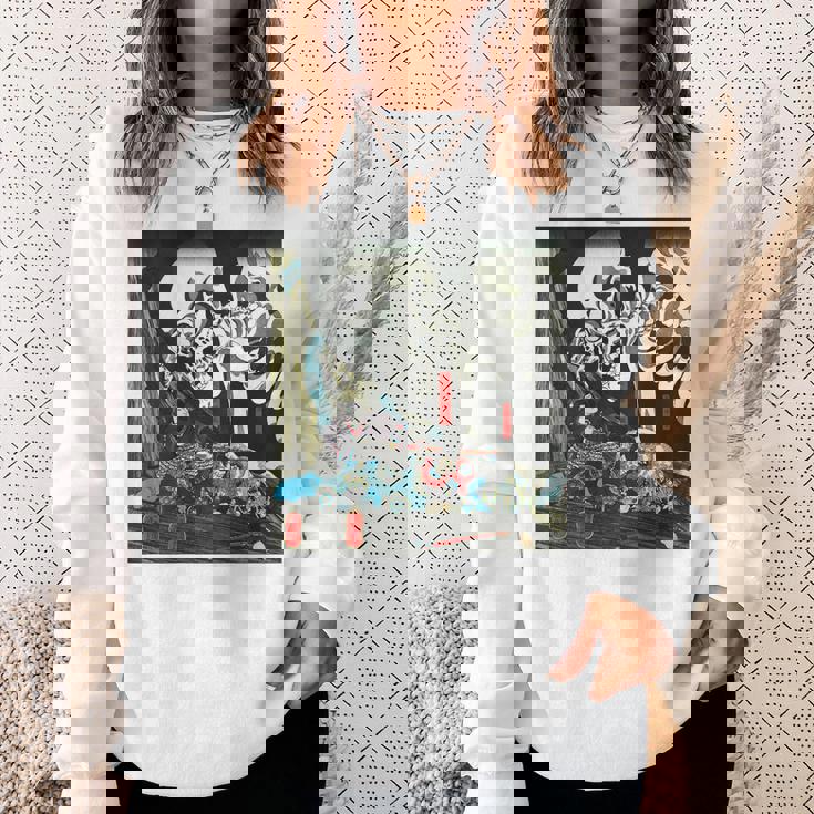 スケルトン 妖怪 歌川 国芳 日本美術 ハロウィン 相馬の古内裏 善知安方忠義伝 バックプリント スウェットシャツ 彼女への贈り物