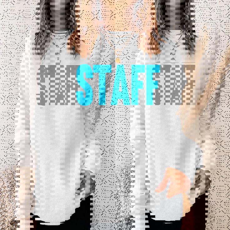 スタッフ イベント 衣装 クルー 音楽祭 バックプリント ワーカー スウェットシャツ 彼女への贈り物