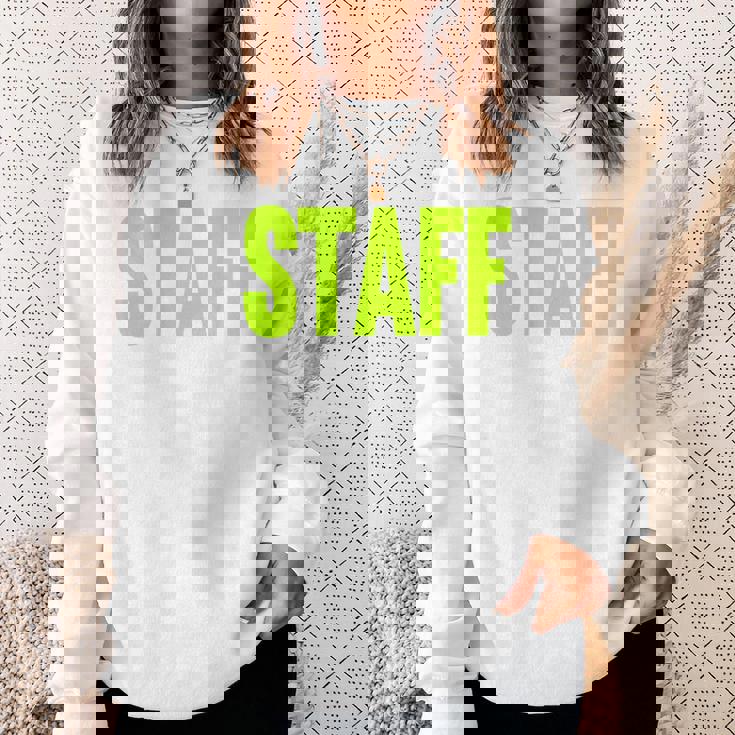 スタッフ イベント 衣装 クルー 音楽祭 Backprint ワーカー スウェットシャツ 彼女への贈り物