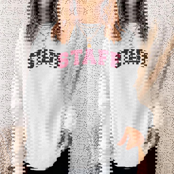 スタッフ スタッフ ギフト イベント 従業員代表チーム バックプリント レッド スウェットシャツ 彼女への贈り物