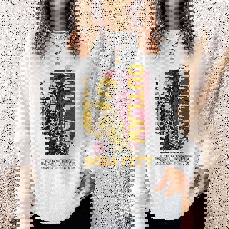 スターウォーズ ボバ・フェットの本 アウトロー 叙事詩 レトロ ポートレート スウェットシャツ 彼女への贈り物