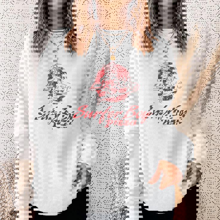 ストレンジャー・シングス サーファーボーイ ピザ 広告 サーフ デリバリー レトロ スウェットシャツ 彼女への贈り物