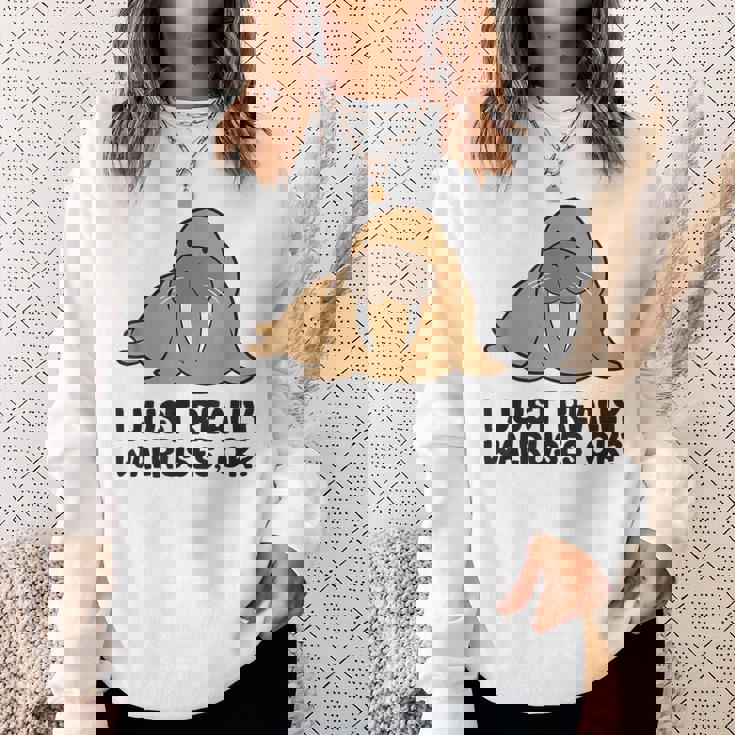 セイウチが本当に好きだよ、いいね？面白いセイウチ スウェットシャツ 彼女への贈り物