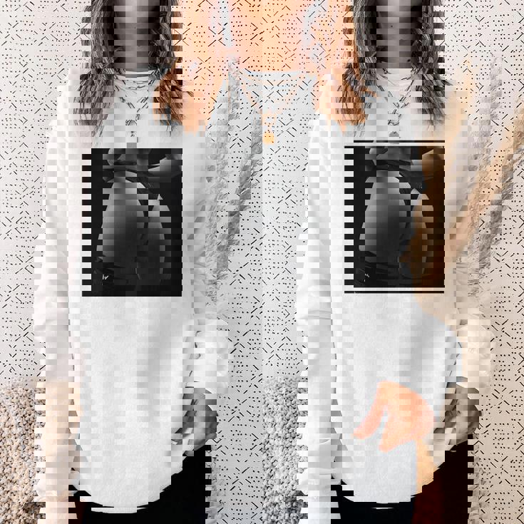 セクシー ブラック ホワイト 写真 美しいお尻 Tバック 長袖tシャツ スウェットシャツ 彼女への贈り物