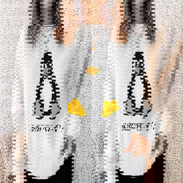 タックスlinuxペンギン-Sudorm-Rfコンピューターサイエンスコンピューター Tux Linux スウェットシャツ 彼女への贈り物