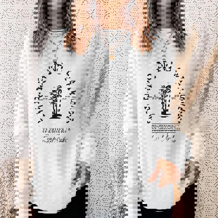 タークス・カイコス諸島カリブ海諸島旅行 長袖tシャツ スウェットシャツ 彼女への贈り物