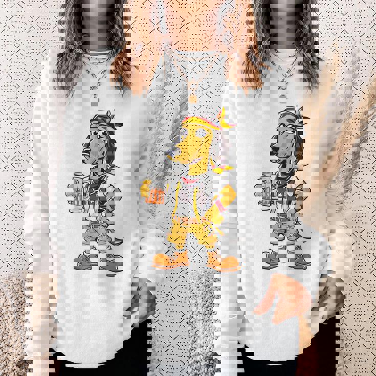 ダックスフント ドイツ服 オクトーバーフェスト レーダーホーゼン メンズ 乾杯 スウェットシャツ 彼女への贈り物