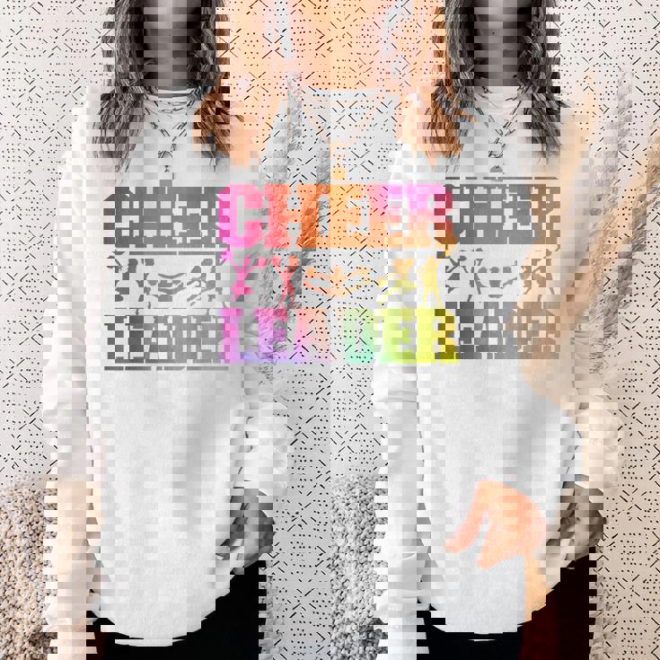 チア チアリーディング 水彩 レインボー チアリーダー スウェットシャツ 彼女への贈り物